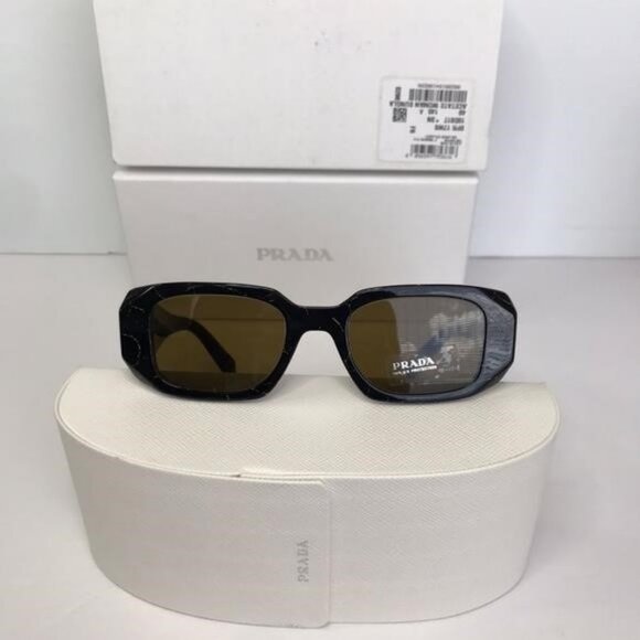 Prada Black Marble Effect Sunglasses main image 12
